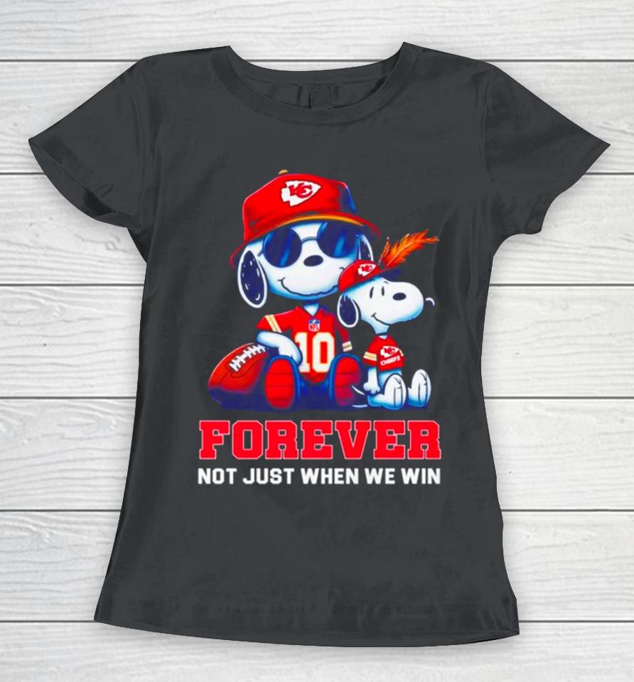 Kansas City Chiefs Snoopy Forever Not Just When We Win Women T-Shirt