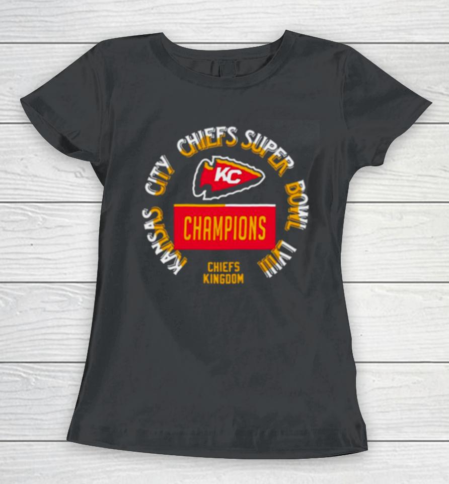 Kansas City Chiefs Super Bowl Lviii Chiefs Kingdom Champions Women T-Shirt