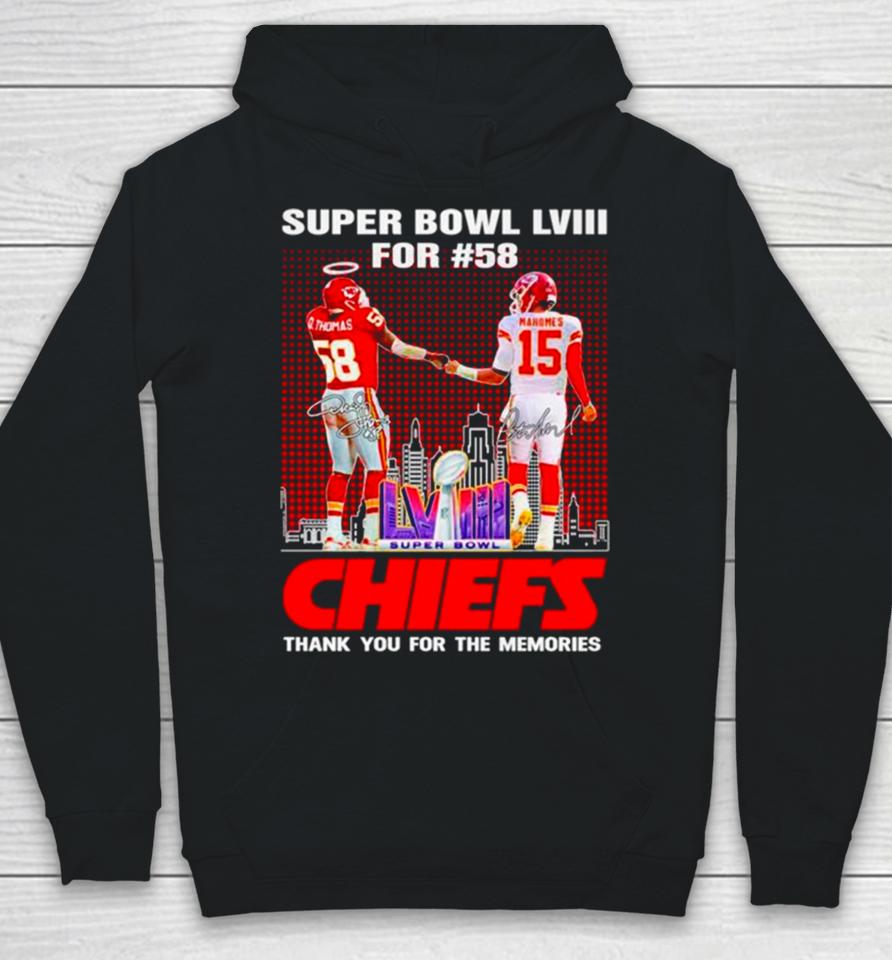 Kansas City Chiefs Super Bowl Lviii For 58 Thank You For The Memories Signature Hoodie