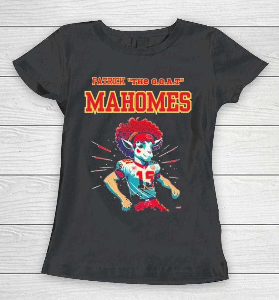 Kansas City Chiefs Super Bowl Lviii Patrick The Goat Mahomes Women T-Shirt