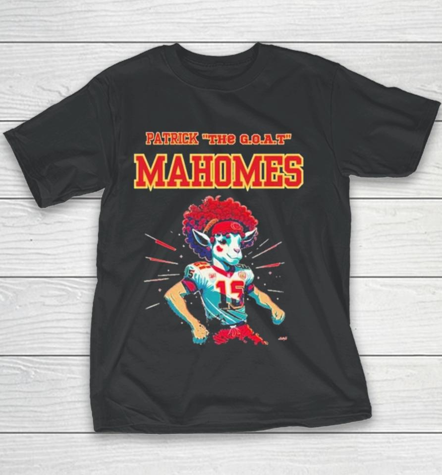 Kansas City Chiefs Super Bowl Lviii Patrick The Goat Mahomes Youth T-Shirt