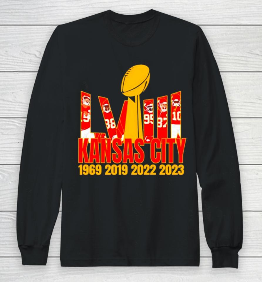Kansas City Chiefs Super Bowl Lviii Trophy Player Long Sleeve T-Shirt