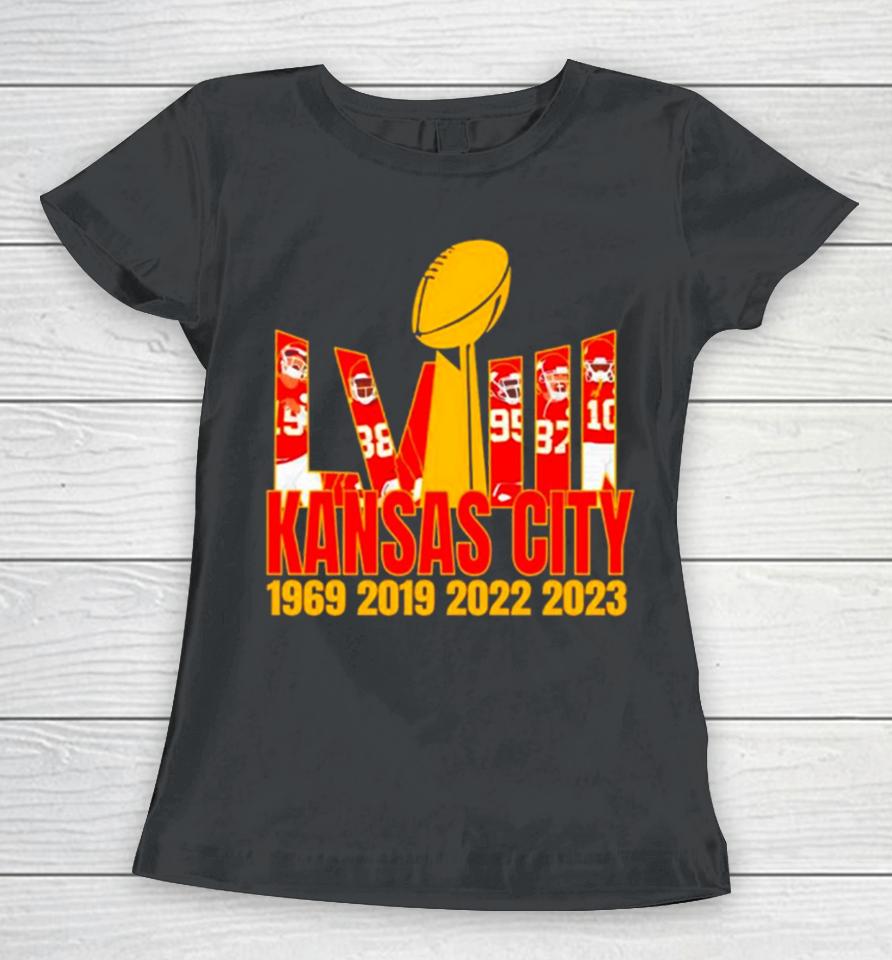 Kansas City Chiefs Super Bowl Lviii Trophy Player Women T-Shirt
