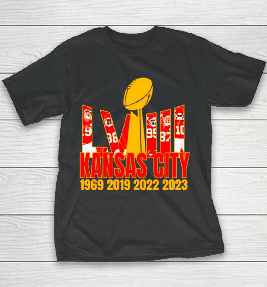 Kansas City Chiefs Super Bowl Lviii Trophy Player Youth T-Shirt