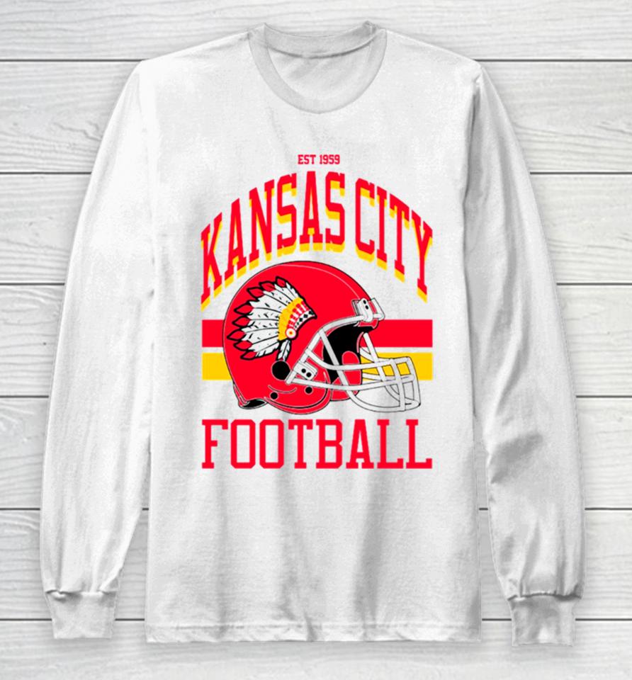 Kansas City Football Red Jersey Long Sleeve T-Shirt