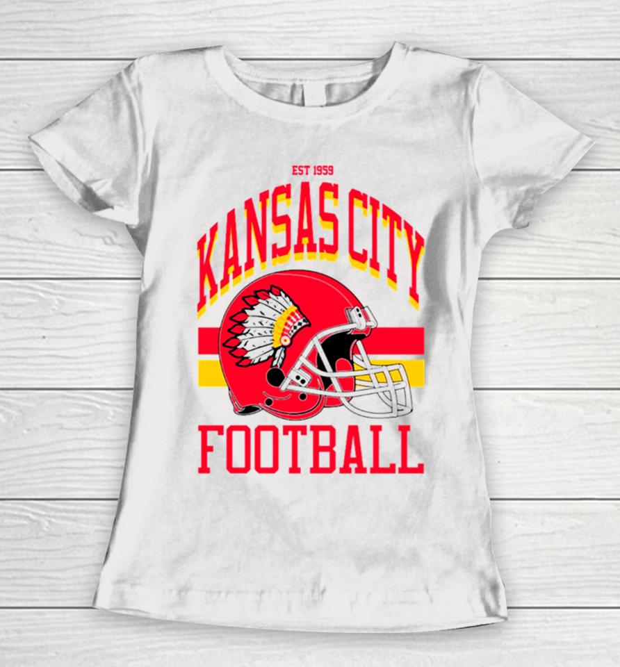 Kansas City Football Red Jersey Women T-Shirt
