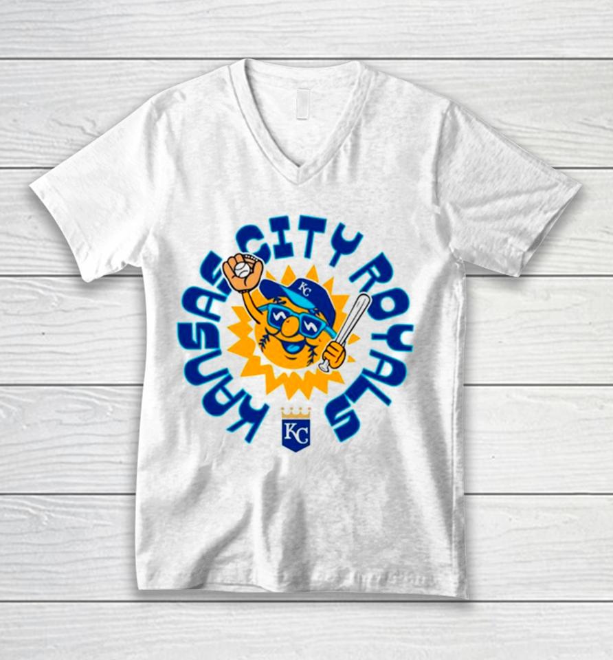 Kansas City Royals Baseball Sun Unisex V-Neck T-Shirt