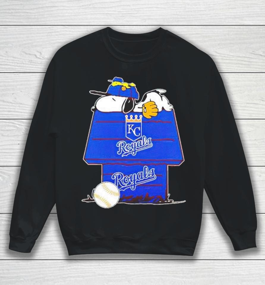 Kansas City Royals Snoopy And Woodstock The Peanuts Baseball Sweatshirt