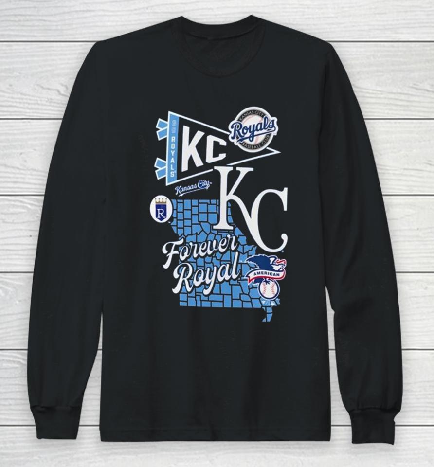 Kansas City Royals Split Zone Forever Royal Long Sleeve T-Shirt