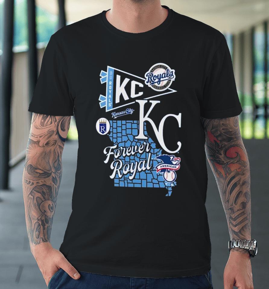 Kansas City Royals Split Zone Forever Royal Premium T-Shirt