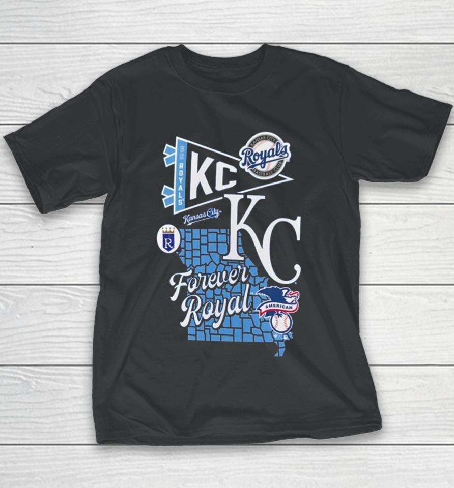Kansas City Royals Split Zone Forever Royal Youth T-Shirt