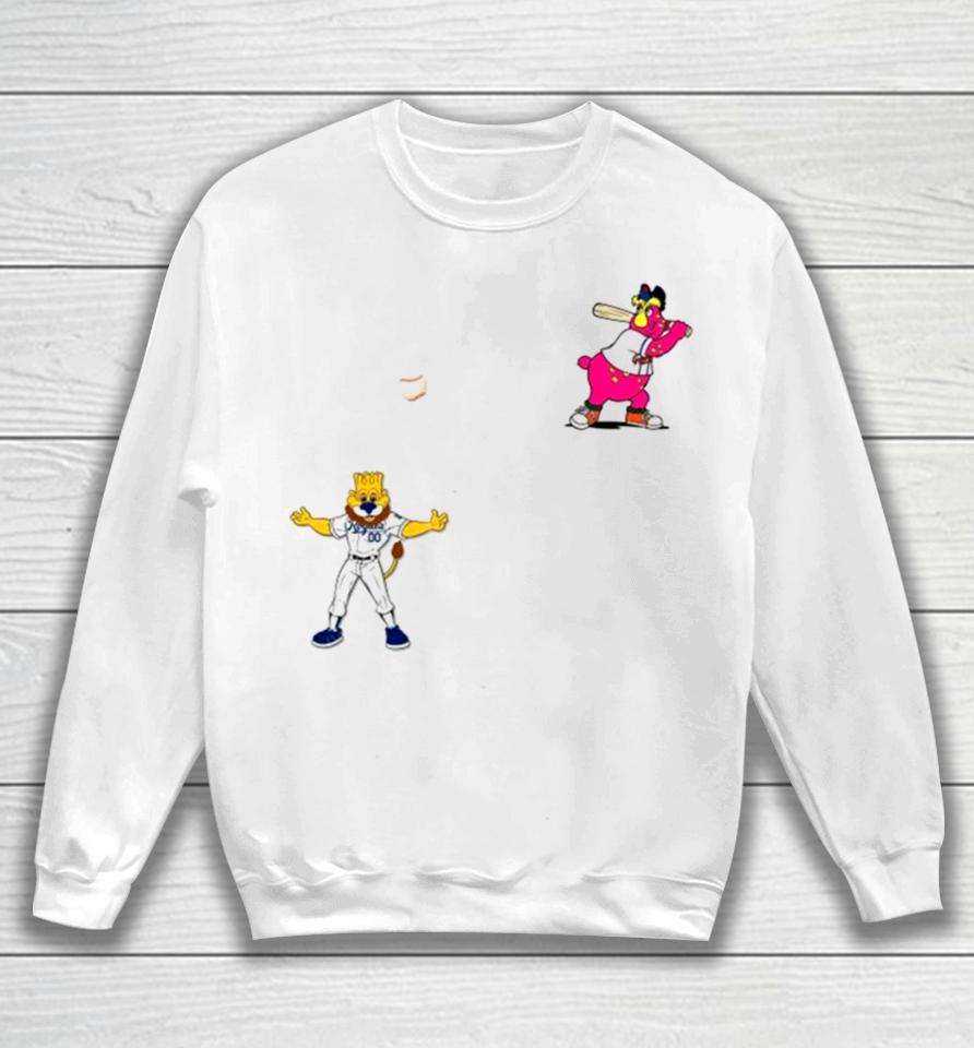 Kansas City Royals Vs Cleveland Guardians Mlb 2024 Mascot Cartoon Baseball Sweatshirt