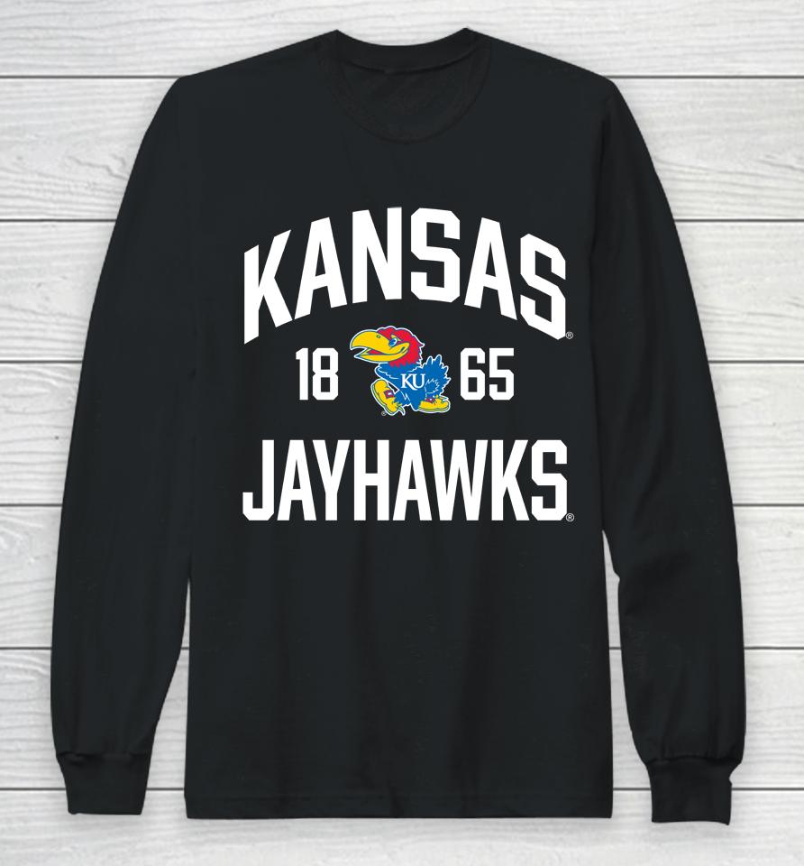 Kansas Jayhawks 1274 Victory Falls 1865 Long Sleeve T-Shirt