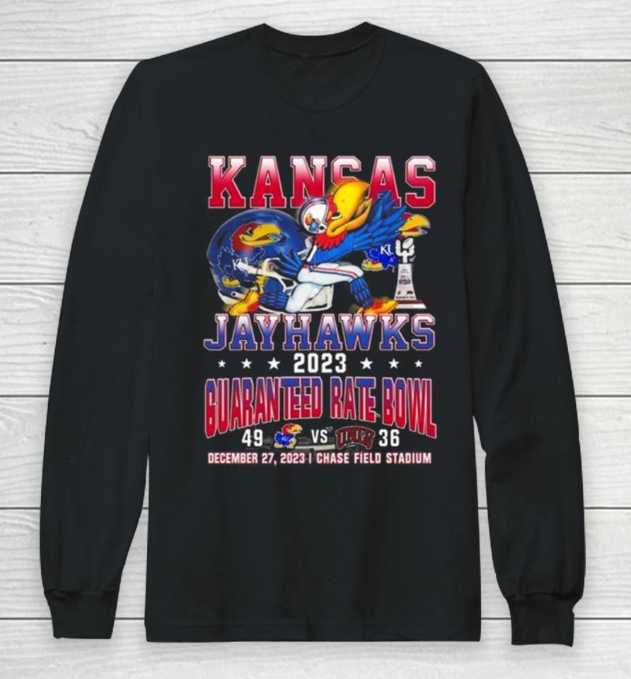 Kansas Jayhawks 2023 Guaranteed Rate Bowl Chase Field Stadium Long Sleeve T-Shirt