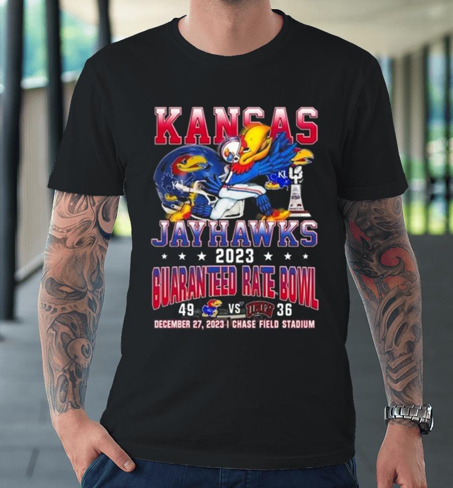 Kansas Jayhawks 2023 Guaranteed Rate Bowl Chase Field Stadium Premium T-Shirt