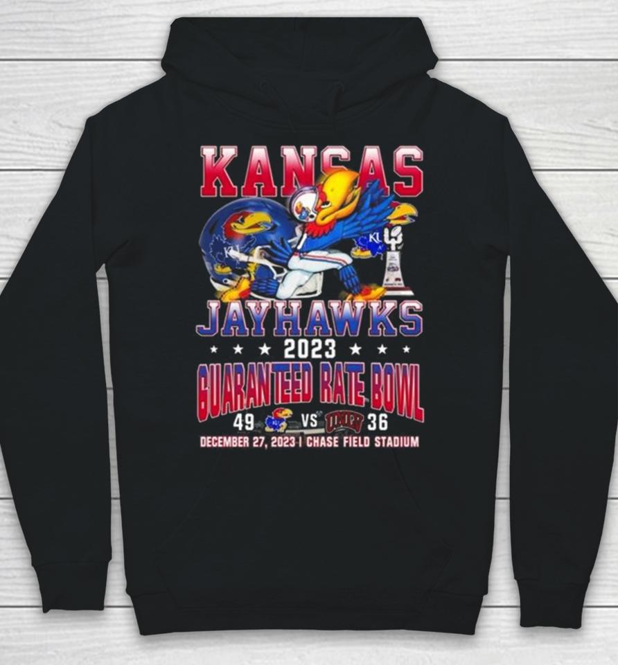 Kansas Jayhawks 2023 Guaranteed Rate Bowl Chase Field Stadium Hoodie