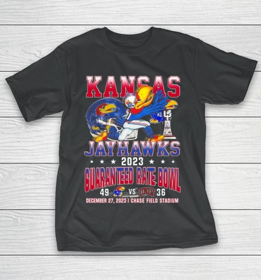 Kansas Jayhawks 2023 Guaranteed Rate Bowl Chase Field Stadium T-Shirt