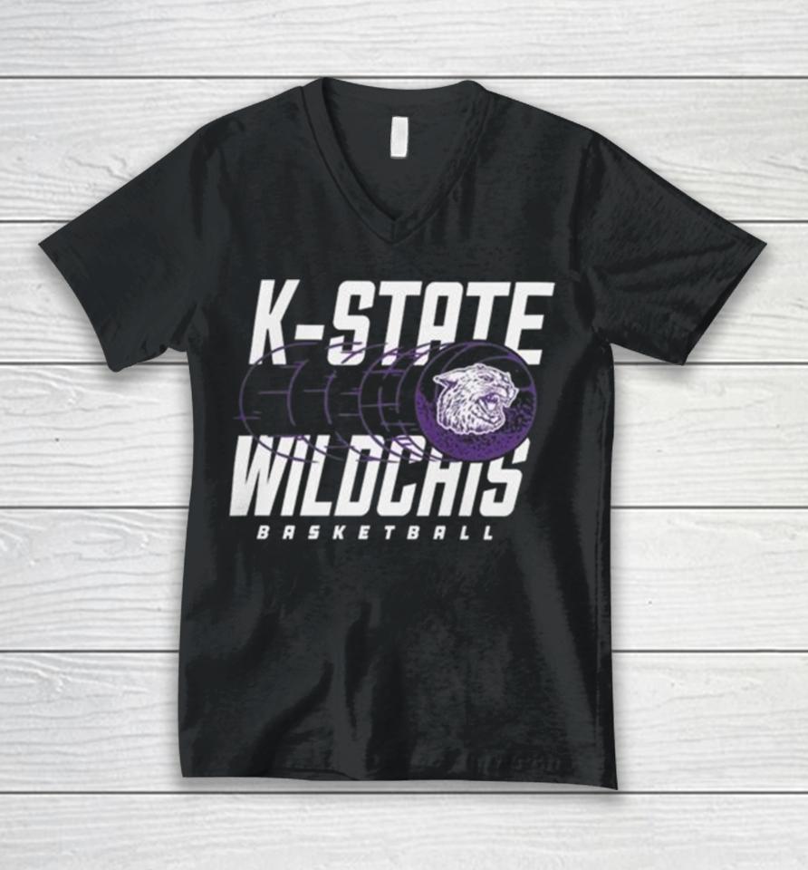 Kansas State Wildcats Basketball Logo 2024 Unisex V-Neck T-Shirt