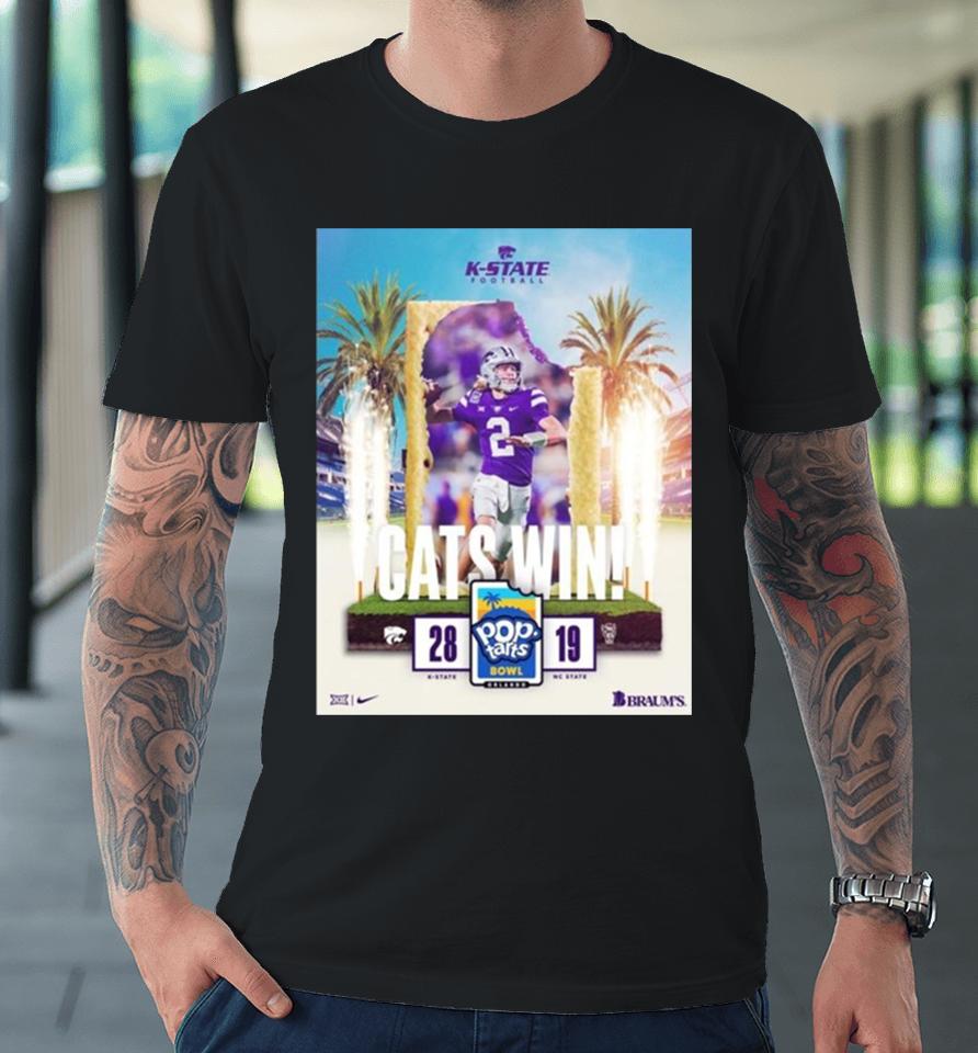 Kansas State Wildcats Defeated Nc State Wolfpacks To Get The 2023 Pop Tarts Bowl Champions Ncaa College Football Premium T-Shirt