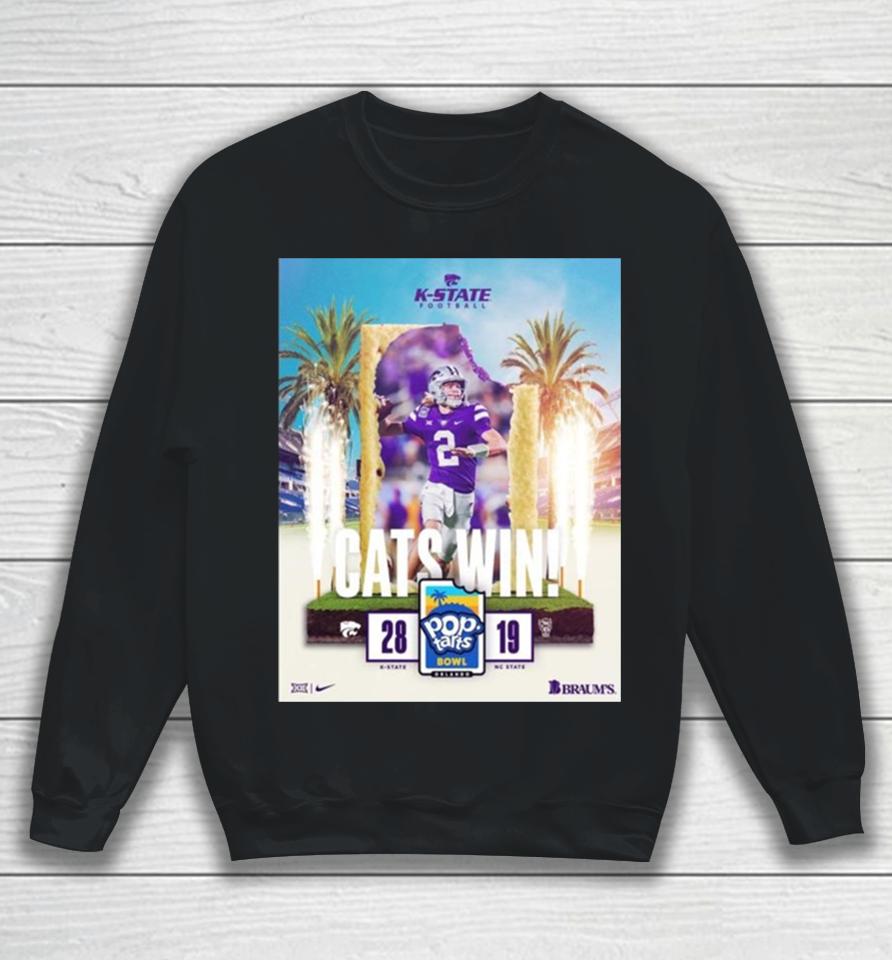 Kansas State Wildcats Defeated Nc State Wolfpacks To Get The 2023 Pop Tarts Bowl Champions Ncaa College Football Sweatshirt
