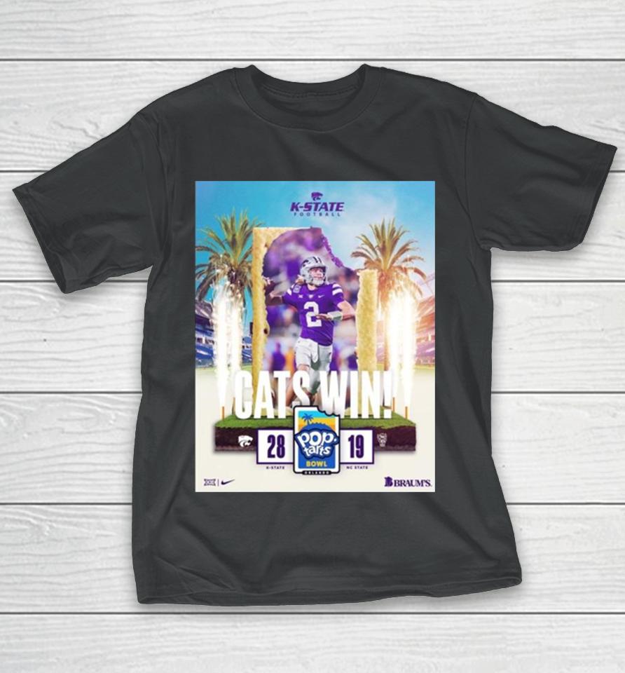 Kansas State Wildcats Defeated Nc State Wolfpacks To Get The 2023 Pop Tarts Bowl Champions Ncaa College Football T-Shirt