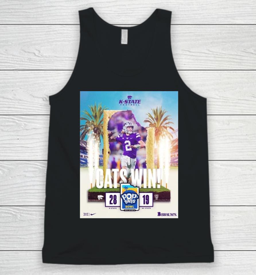 Kansas State Wildcats Defeated Nc State Wolfpacks To Get The 2023 Pop Tarts Bowl Champions Ncaa College Football Unisex Tank Top