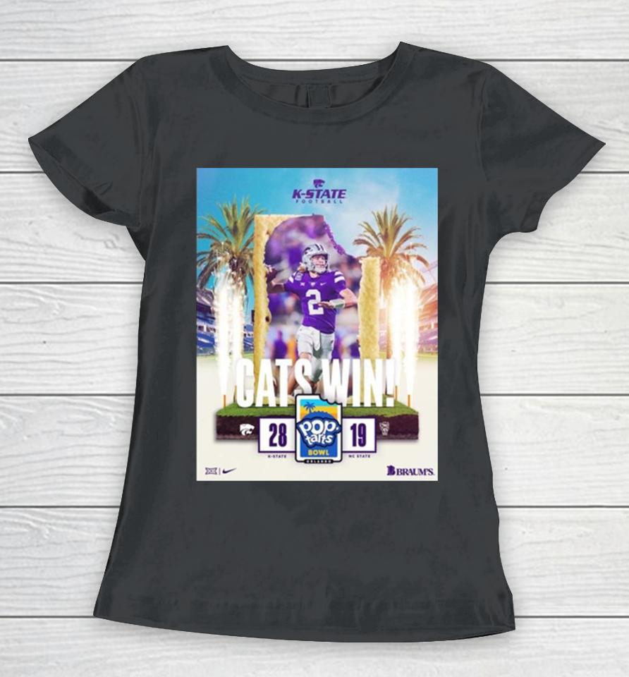 Kansas State Wildcats Defeated Nc State Wolfpacks To Get The 2023 Pop Tarts Bowl Champions Ncaa College Football Women T-Shirt