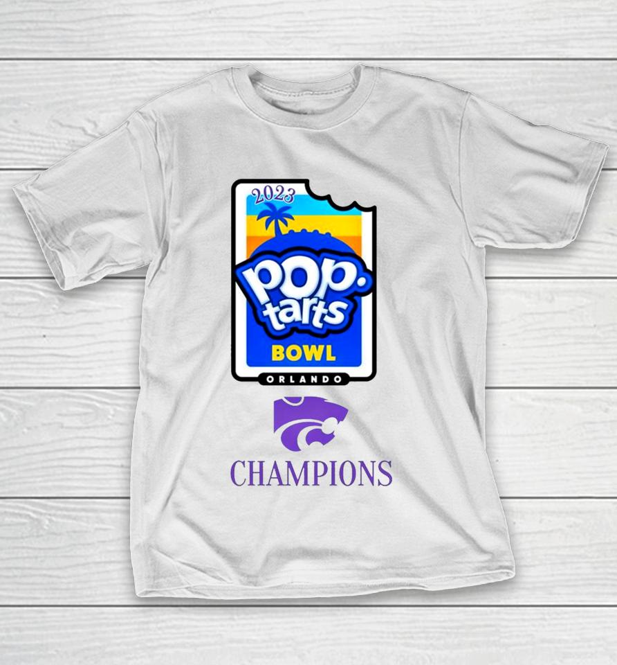 Kansas State Wildcats Football 2023 Pop Tarts Bowl Champions T-Shirt