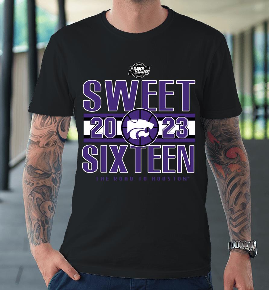 Kansas State Wildcats Sweet 2023 Sixteen The Road To Houston Premium T-Shirt