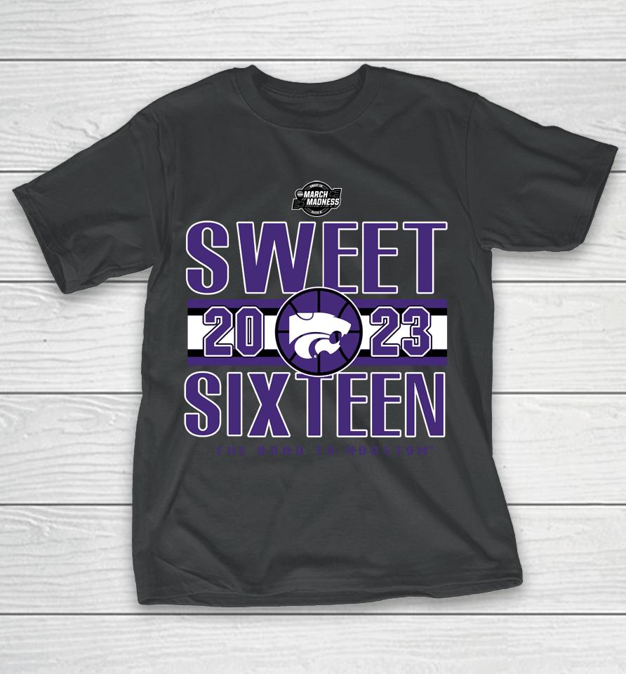 Kansas State Wildcats Sweet 2023 Sixteen The Road To Houston T-Shirt