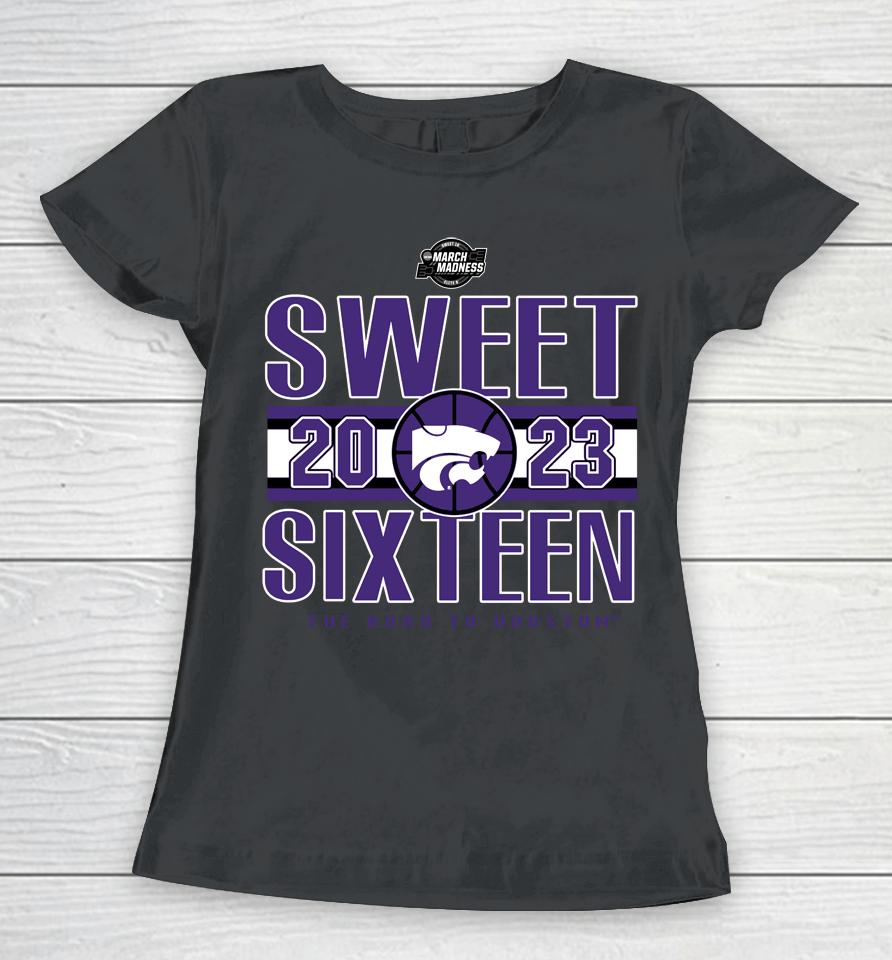 Kansas State Wildcats Sweet 2023 Sixteen The Road To Houston Women T-Shirt