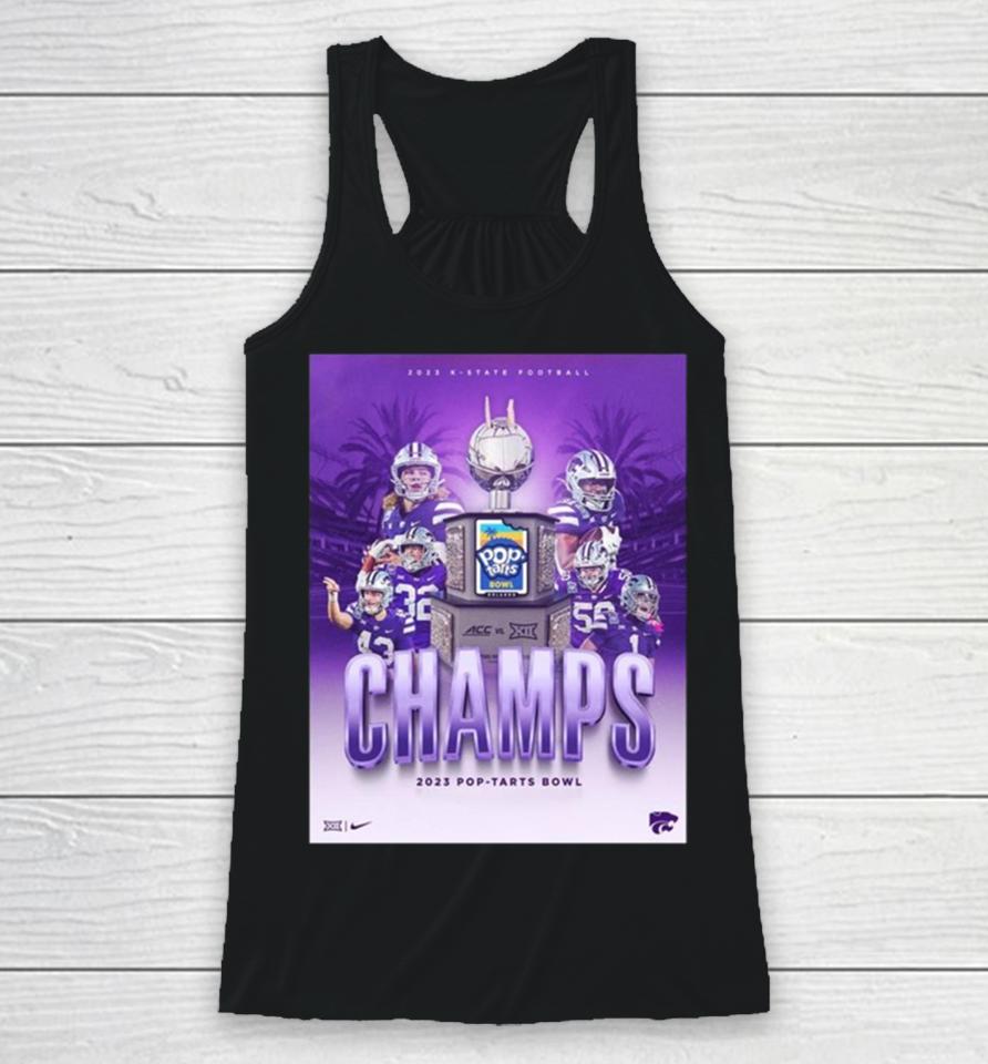 Kansas State Wildcats With The 2023 Pop Tarts Bowl Champions Ncaa College Football Racerback Tank