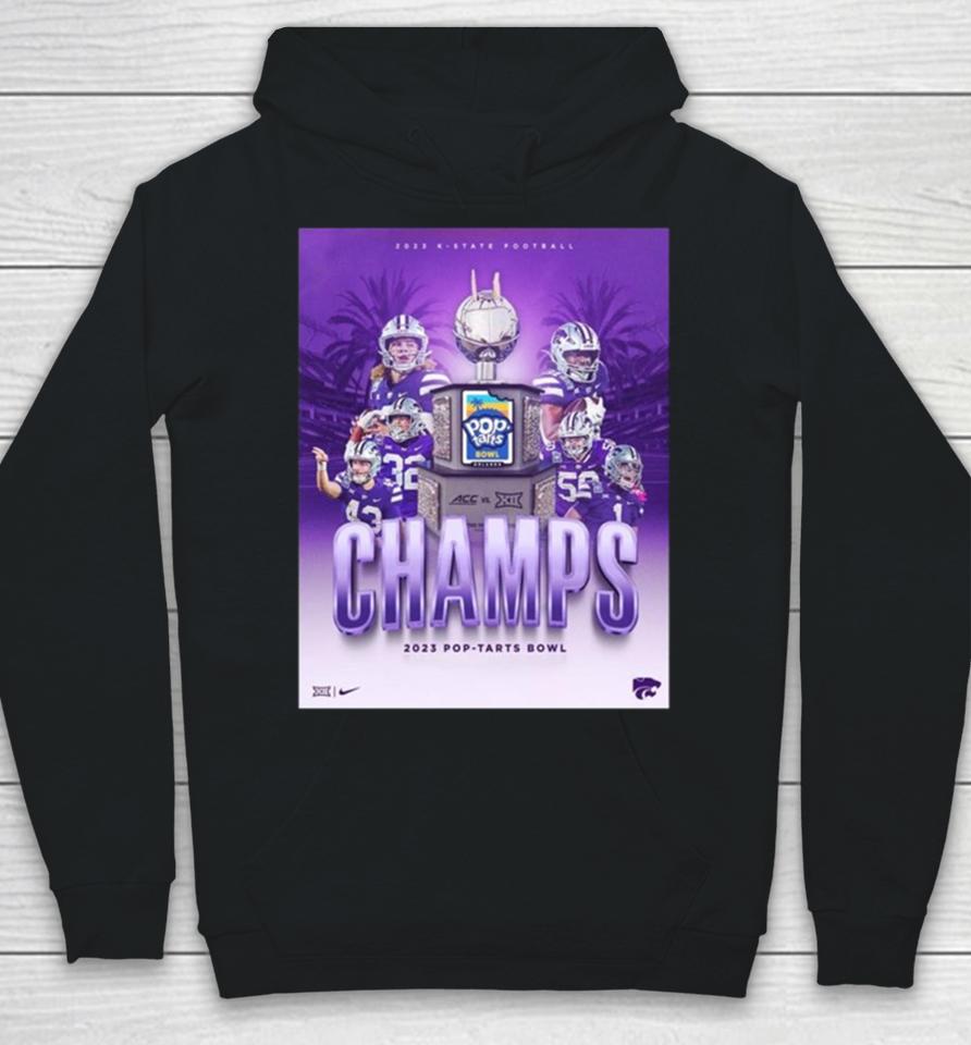 Kansas State Wildcats With The 2023 Pop Tarts Bowl Champions Ncaa College Football Hoodie