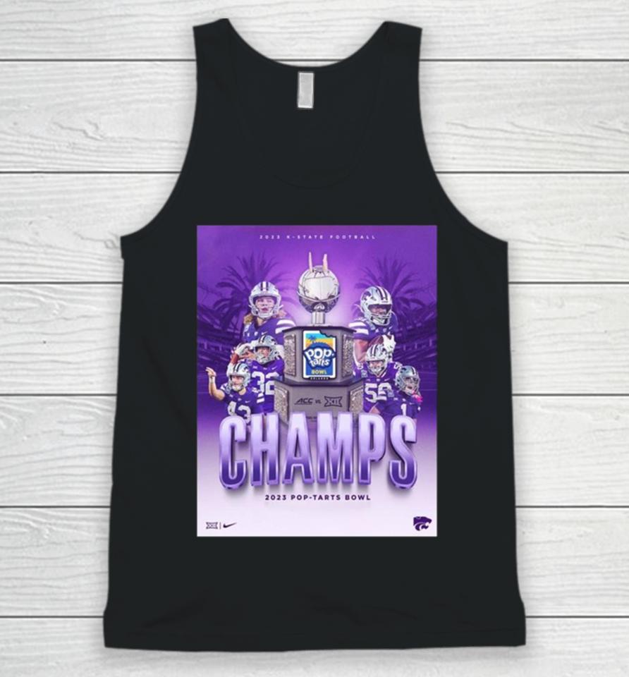 Kansas State Wildcats With The 2023 Pop Tarts Bowl Champions Ncaa College Football Unisex Tank Top
