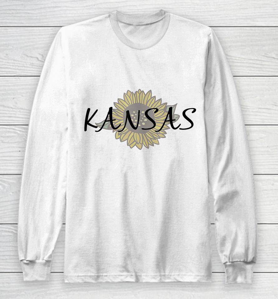 Kansas Sunflower Long Sleeve T-Shirt