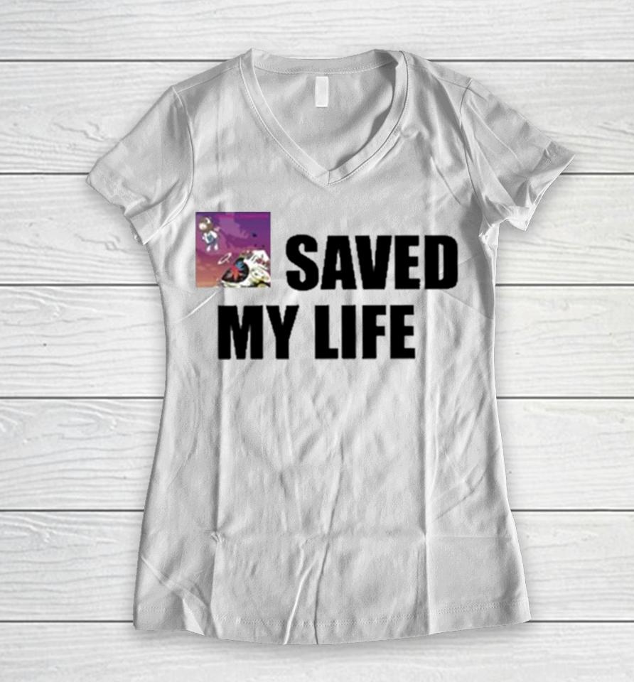 Kanye West Graduation Saved My Life Women V-Neck T-Shirt