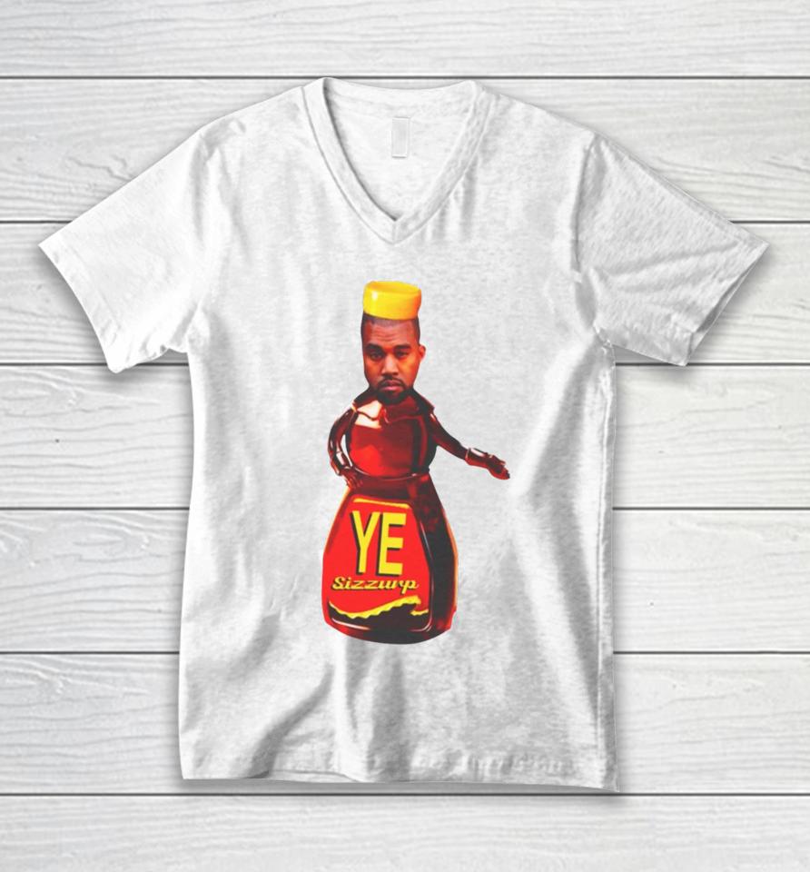 Kanye West Ye Sizzurp Shirt Funnyahhtees Store Ye Sizzurp Unisex V-Neck T-Shirt