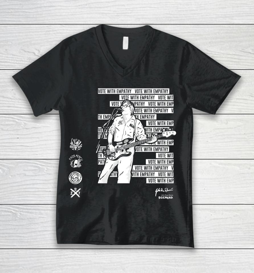 Kaos Merch John Ross Bowie Bassists Against Racists Unisex V-Neck T-Shirt
