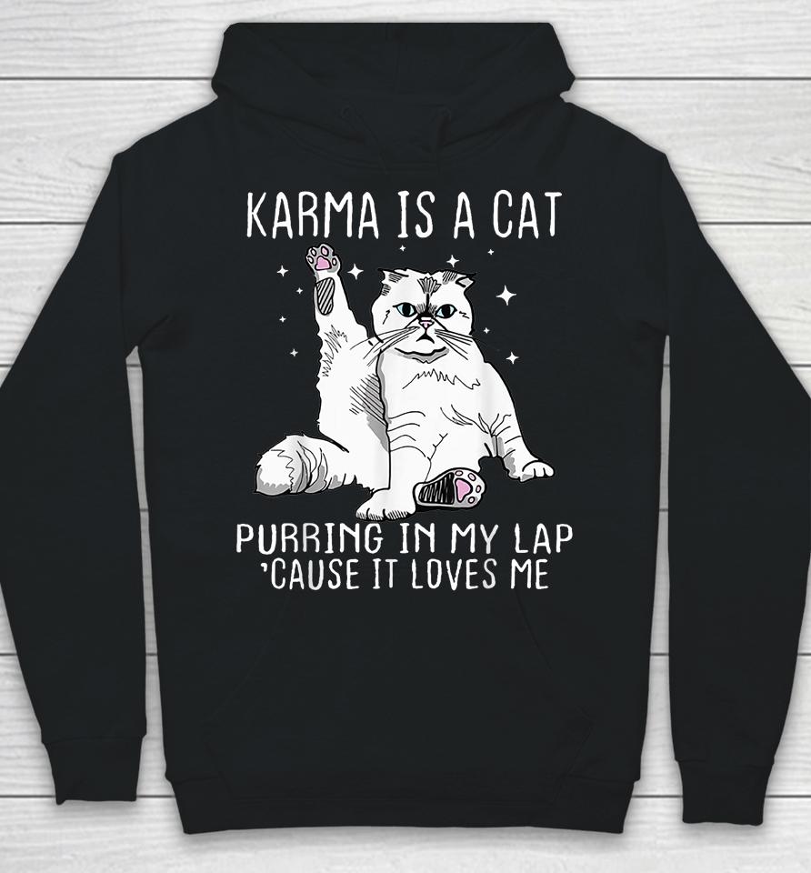 Karma Is A Cat Purring In My Lap Cause It's Loves Me Hoodie