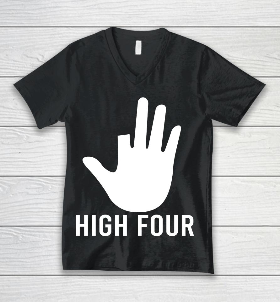 Katherine High Four Unisex V-Neck T-Shirt