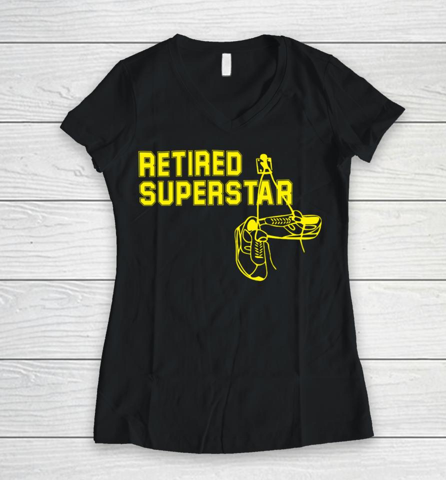 Kathyldg2023 Retired Superstar Shirt Eric Winter Wearing Retired Superstar Women V-Neck T-Shirt