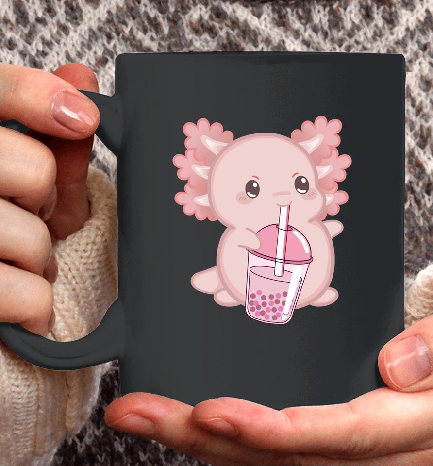 Kawaii Anime Axolotl Boba Bubble Tea Coffee Mug