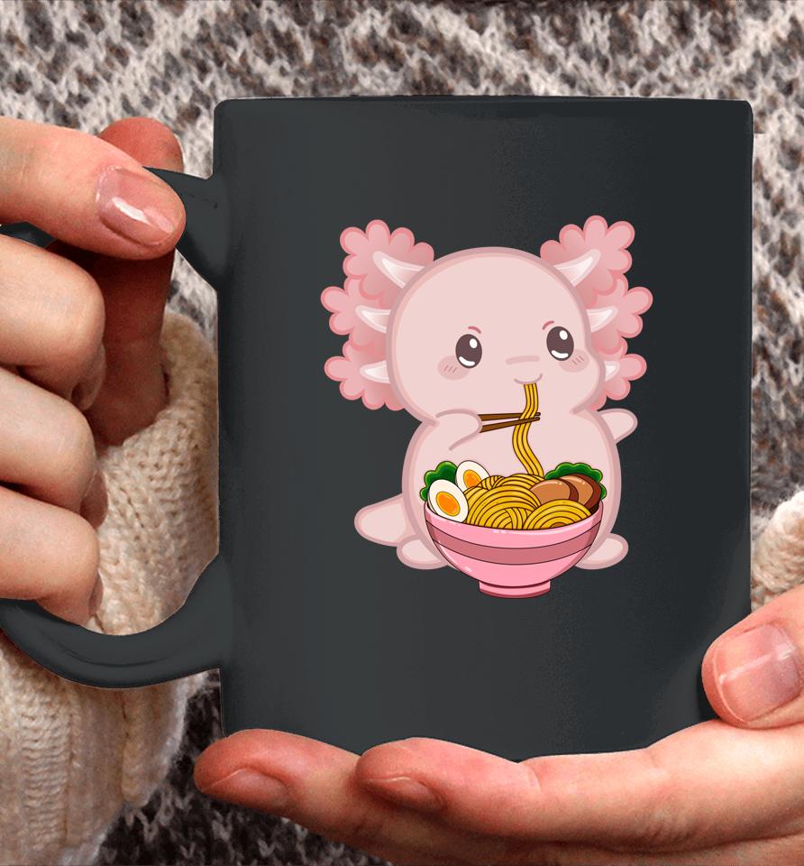 Kawaii Anime Axolotl Ramen Noodle Coffee Mug