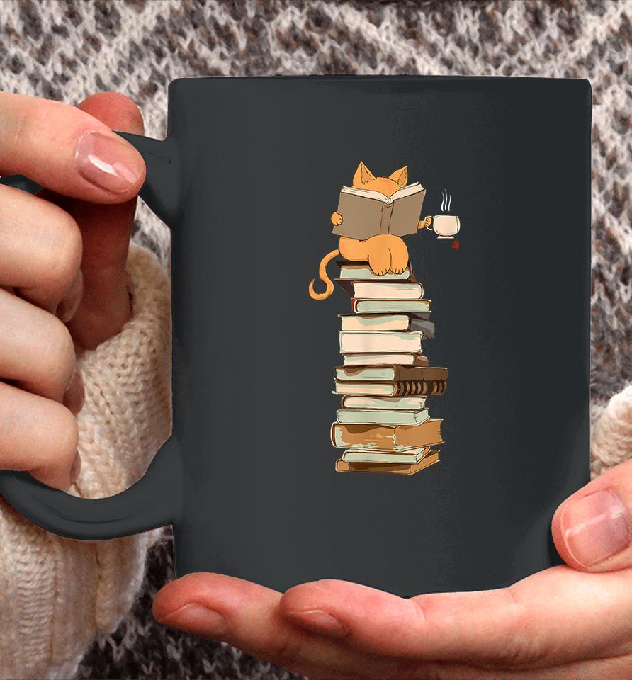 Kawaii Cats Books Coffee Mug
