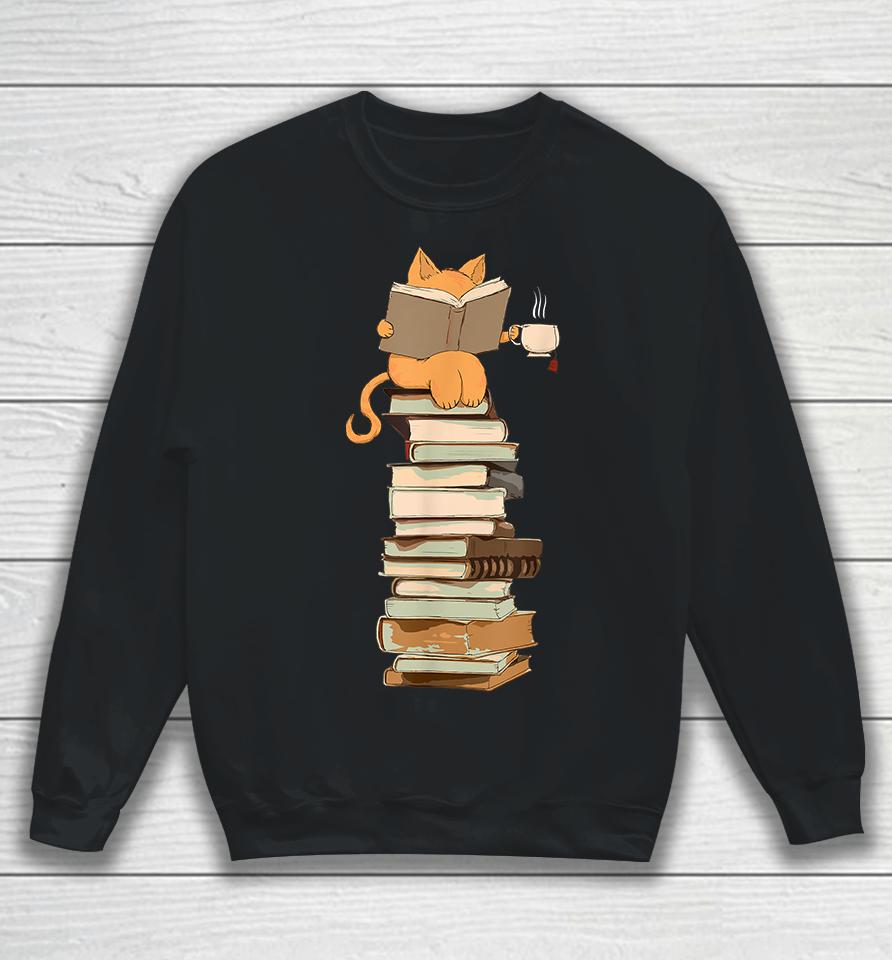 Kawaii Cats Books Sweatshirt