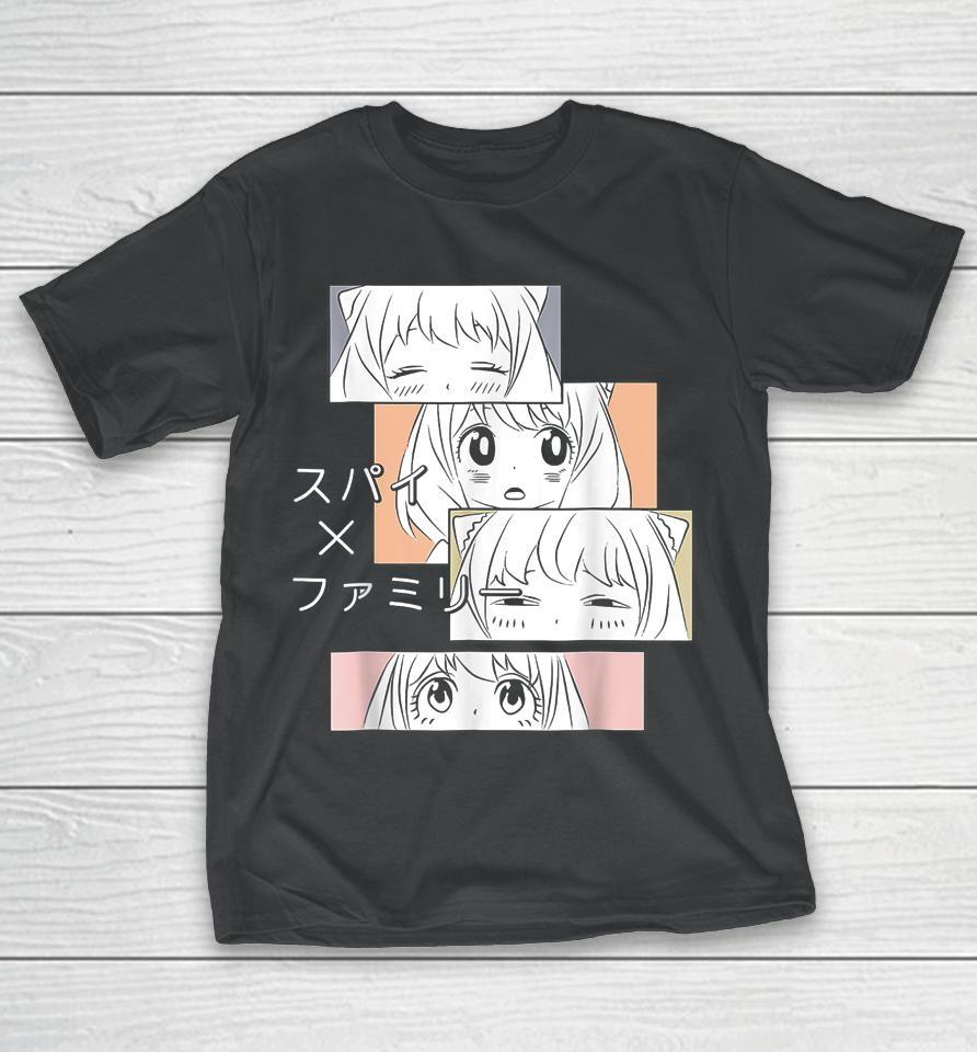 Kawaii Cute Anya Family X Spy Girl Emotion Design T-Shirt
