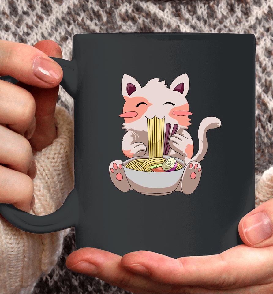 Kawaii Neko Cat Ramen Bowl Anime Japanese Noodles Coffee Mug