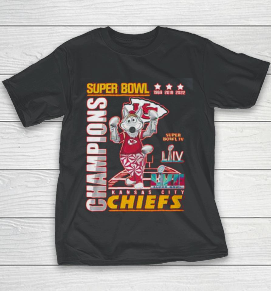 Kc Chiefs 3X Super Bowl Champions Youth T-Shirt