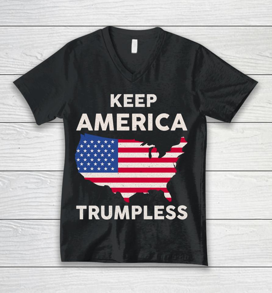 Keep America Trumpless Unisex V-Neck T-Shirt