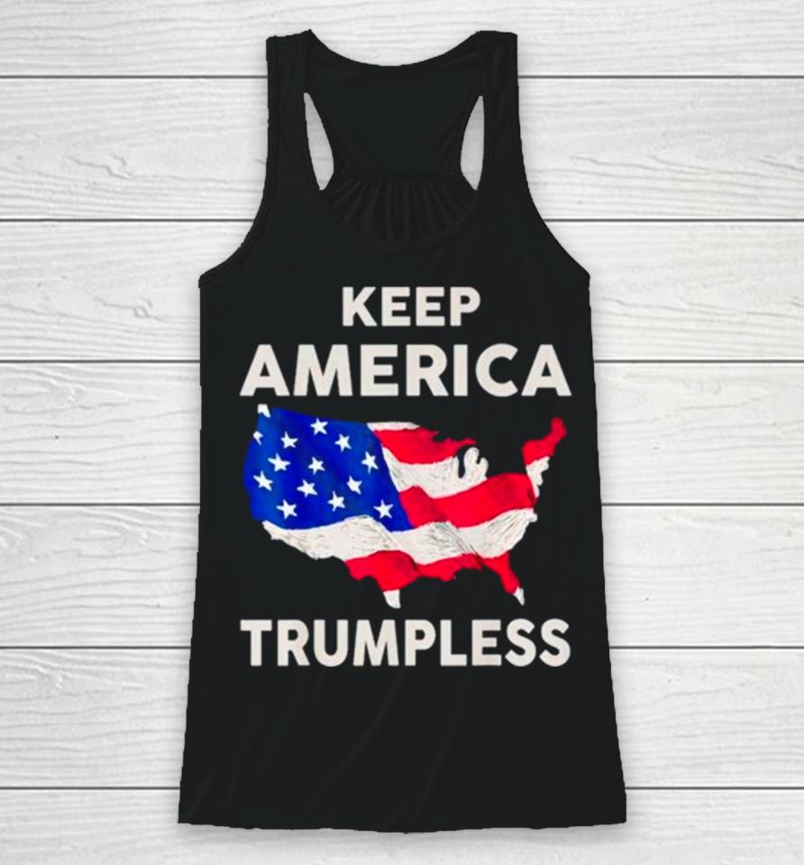 Keep American Trumpless Usa Flag Map Racerback Tank